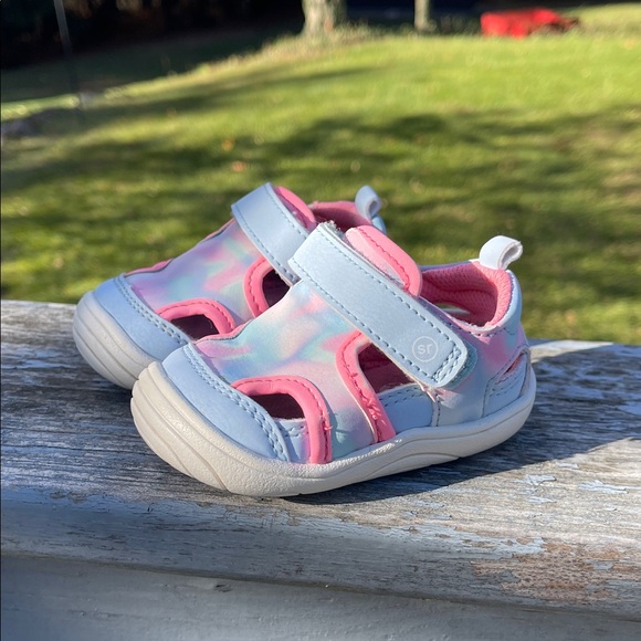 Stride Rite Baby/Toddler Size 3 Pink and Periwinkle Sandals - Picture 3 of 6